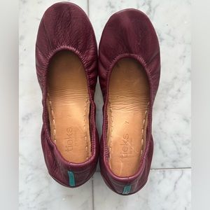 Tieks maroon flats